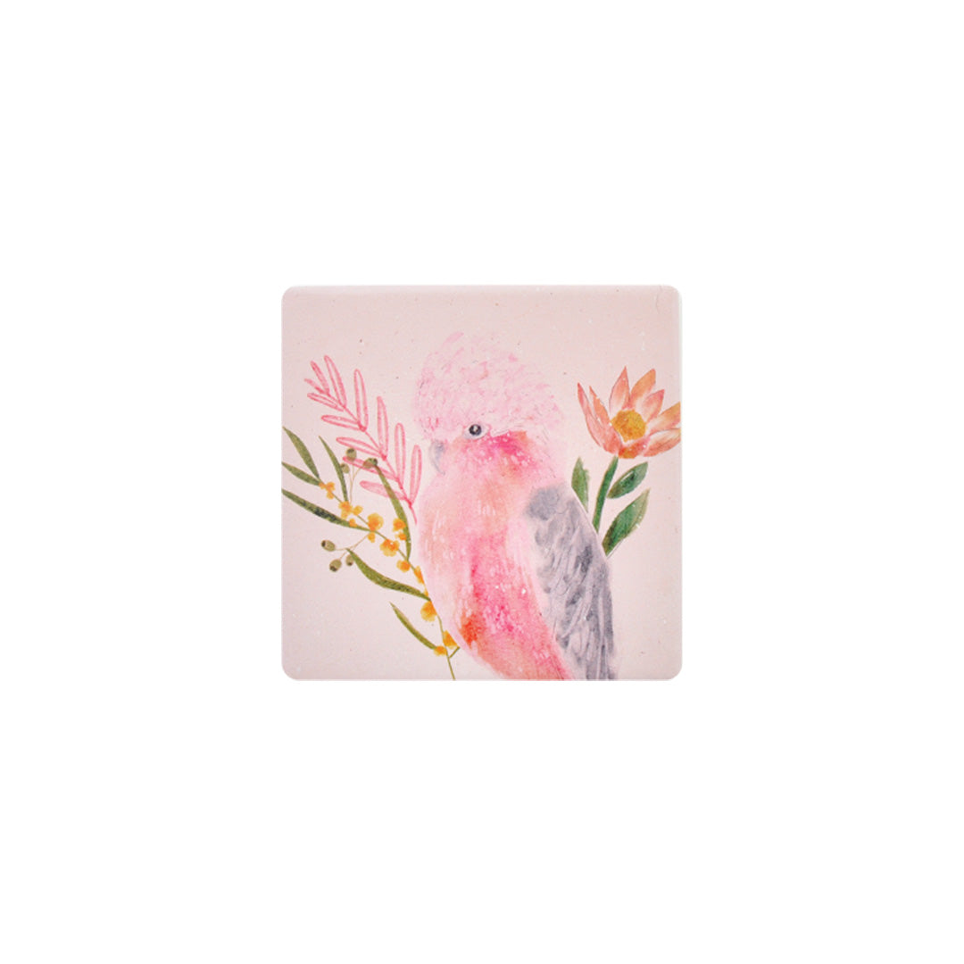 Ceramic Coaster - Aust Pink Galah